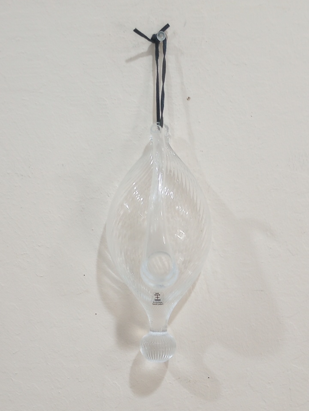 Skruf Sweden Art Glass Spout Barometer - Vintage!